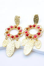 Boucles d'oreilles en acier inoxydable - ROUGE