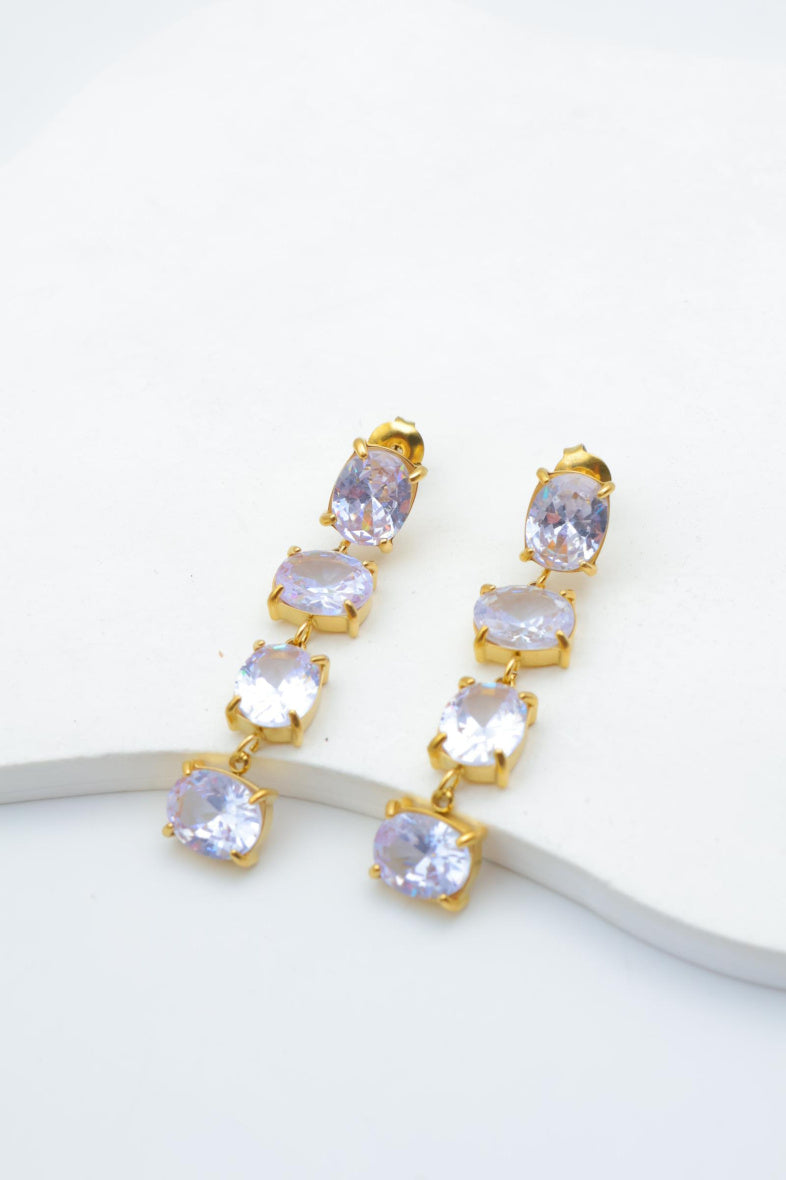 Boucles d'oreilles en acier inoxydable - BLANC
