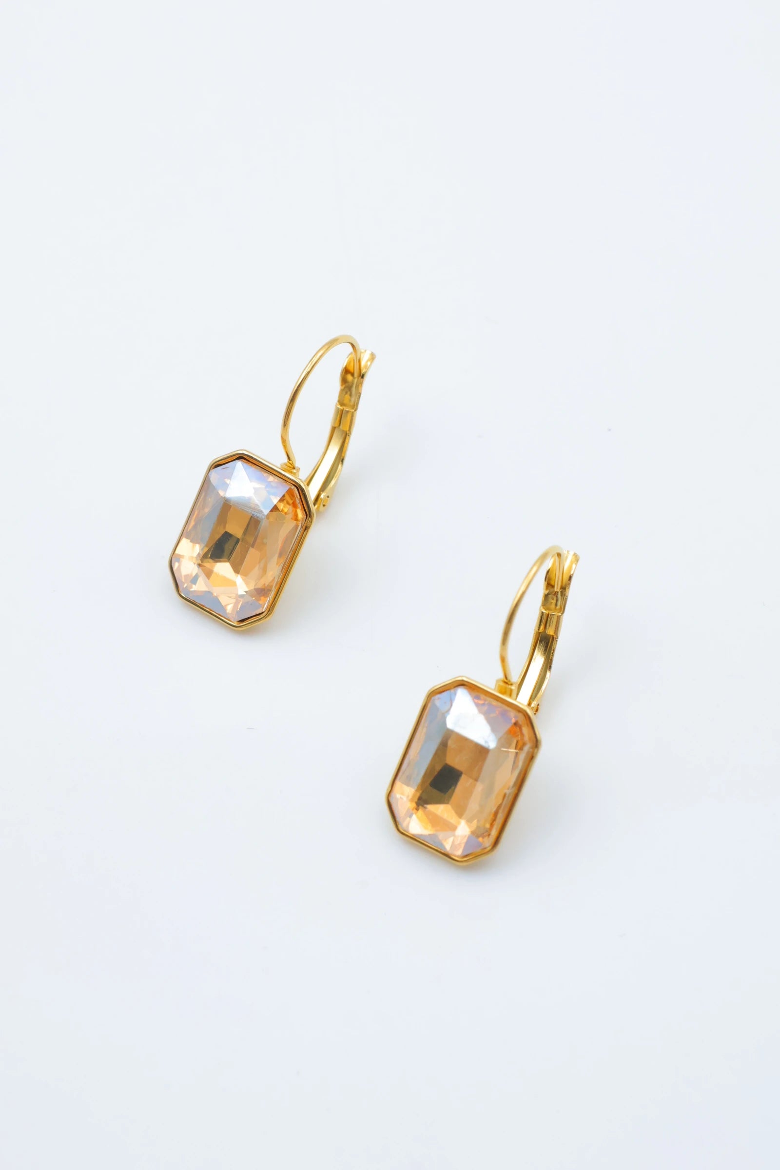 Boucles d'oreilles en acier inoxydable - BEIGE