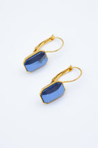 Boucles d'oreilles en acier inoxydable - BLEU MARINE