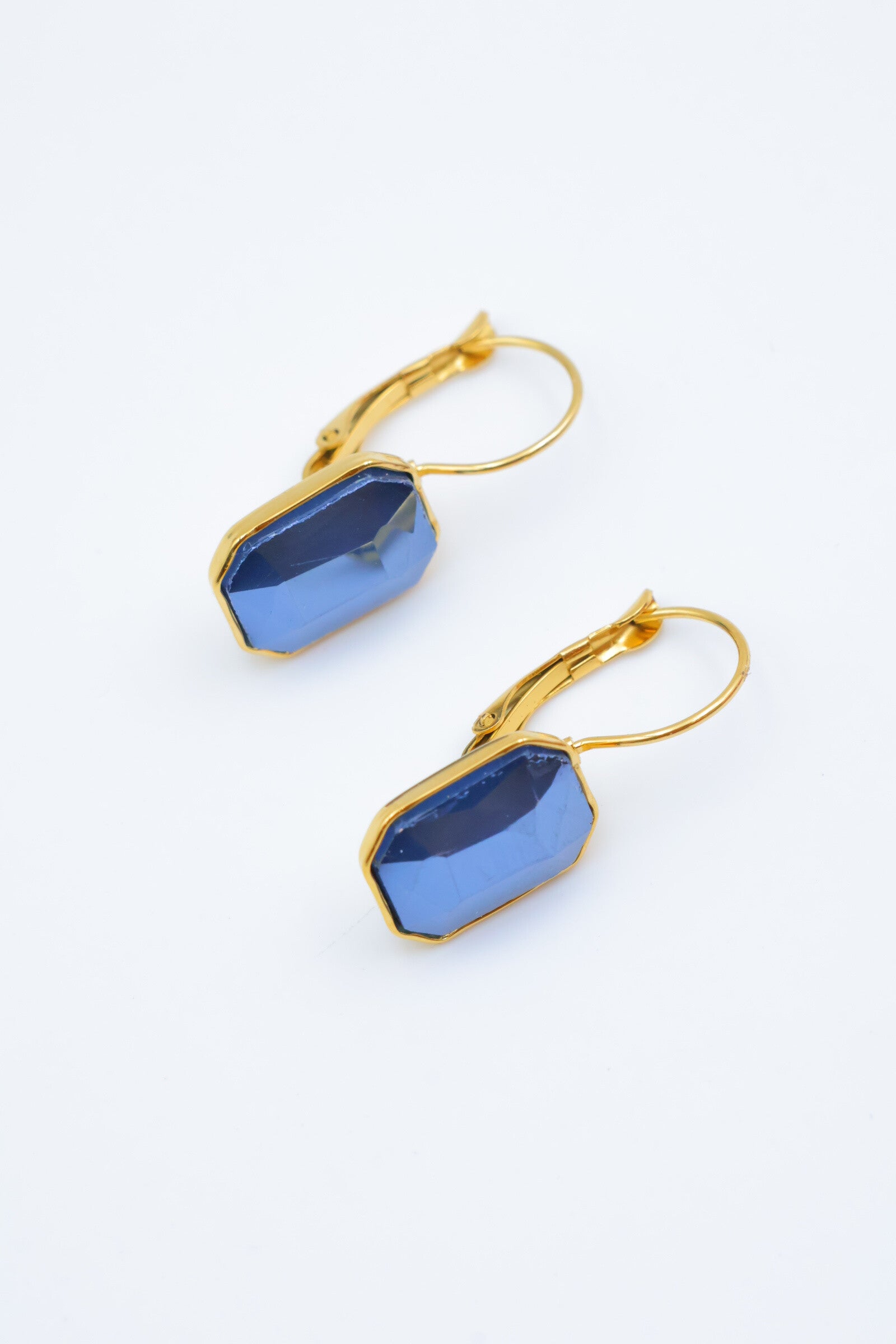 Boucles d'oreilles en acier inoxydable - BLEU MARINE