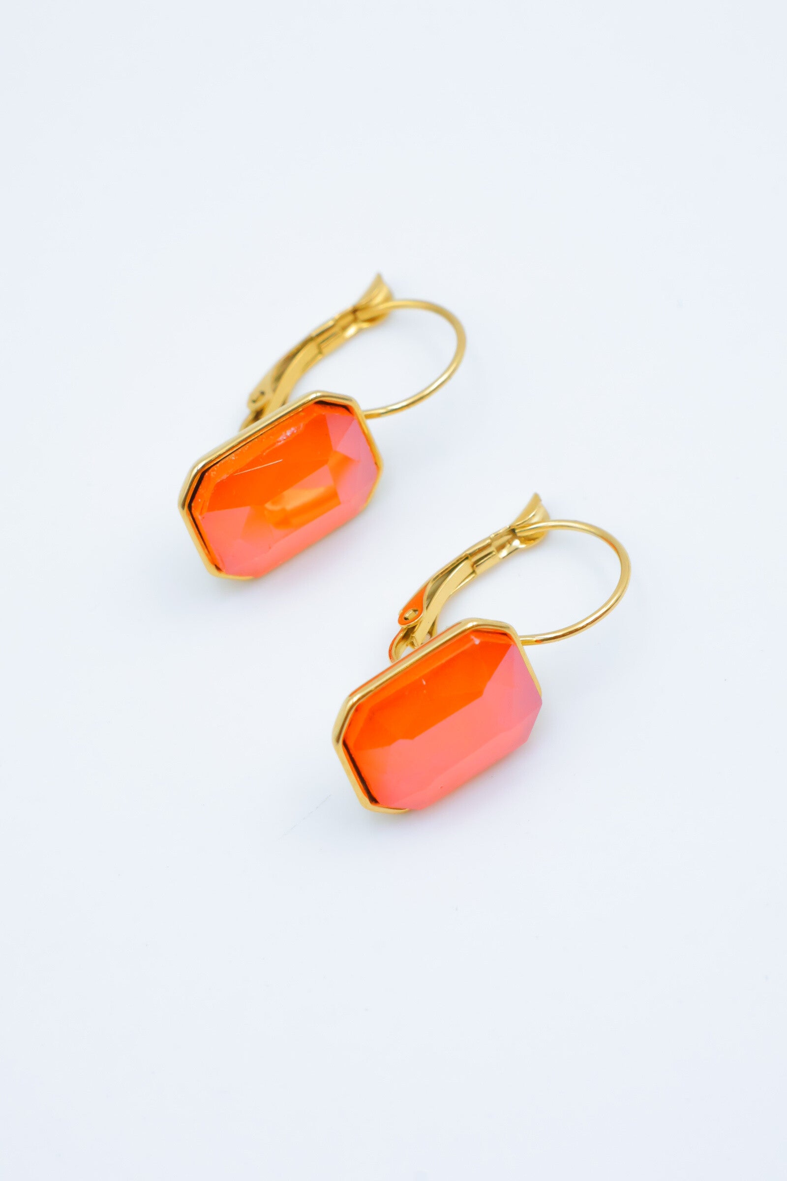 Boucles d'oreilles en acier inoxydable - ORANGE