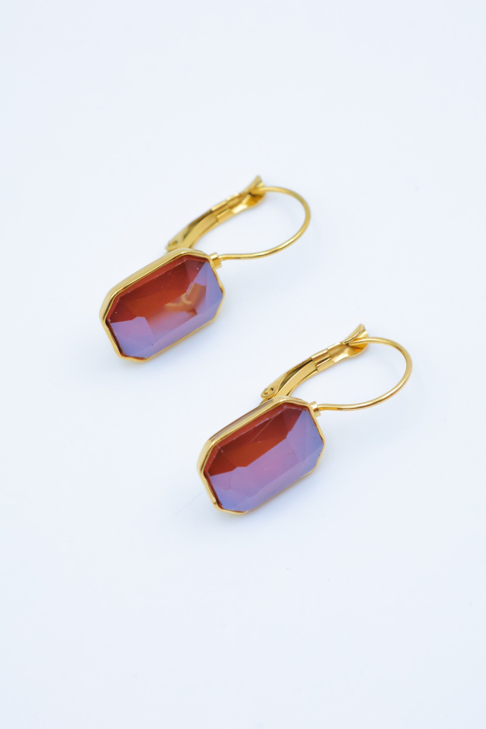 Boucles d'oreilles en acier inoxydable - ROUGE
