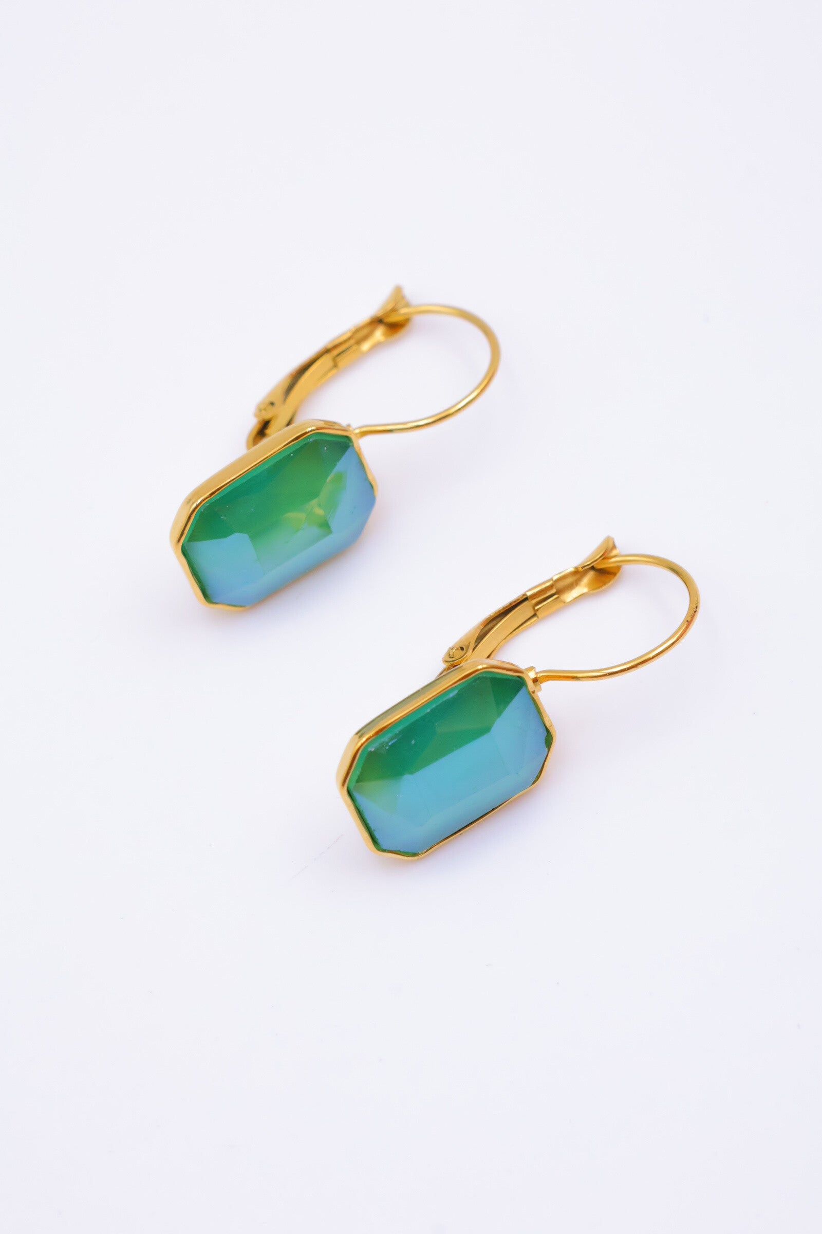 Boucles d'oreilles en acier inoxydable - VERT
