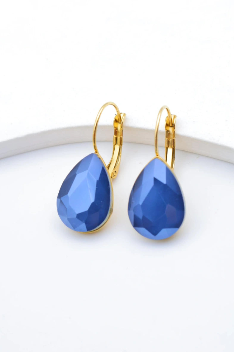 Boucles d'oreilles en acier inoxydable - BLEU