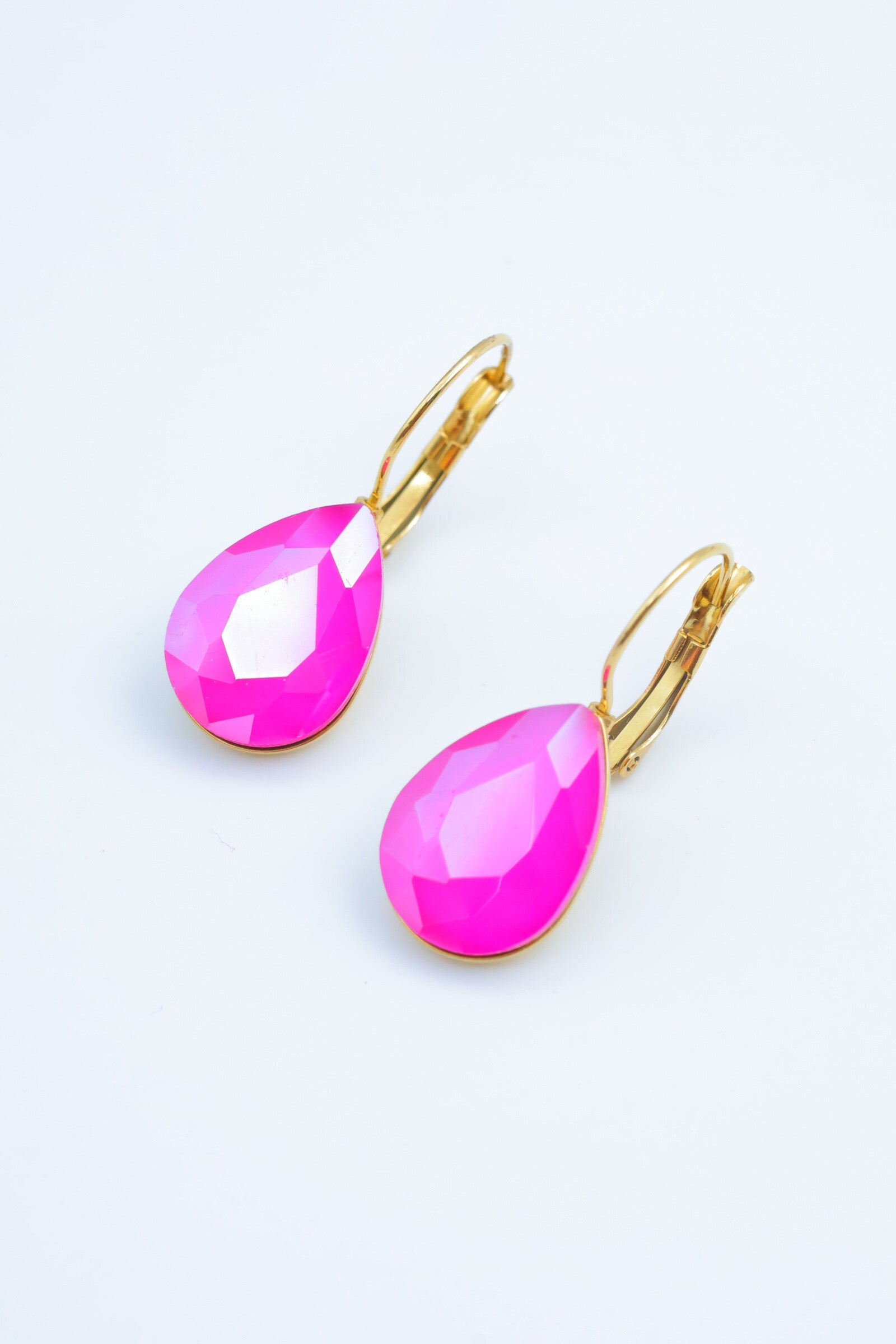 Boucles d'oreilles en acier inoxydable - FUCHSIA