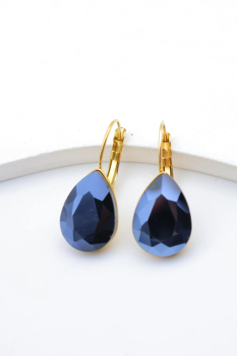 Boucles d'oreilles en acier inoxydable - NOIR