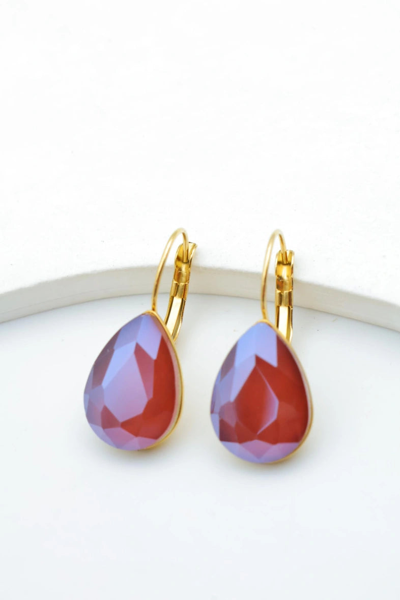 Boucles d'oreilles en acier inoxydable - ROUGE