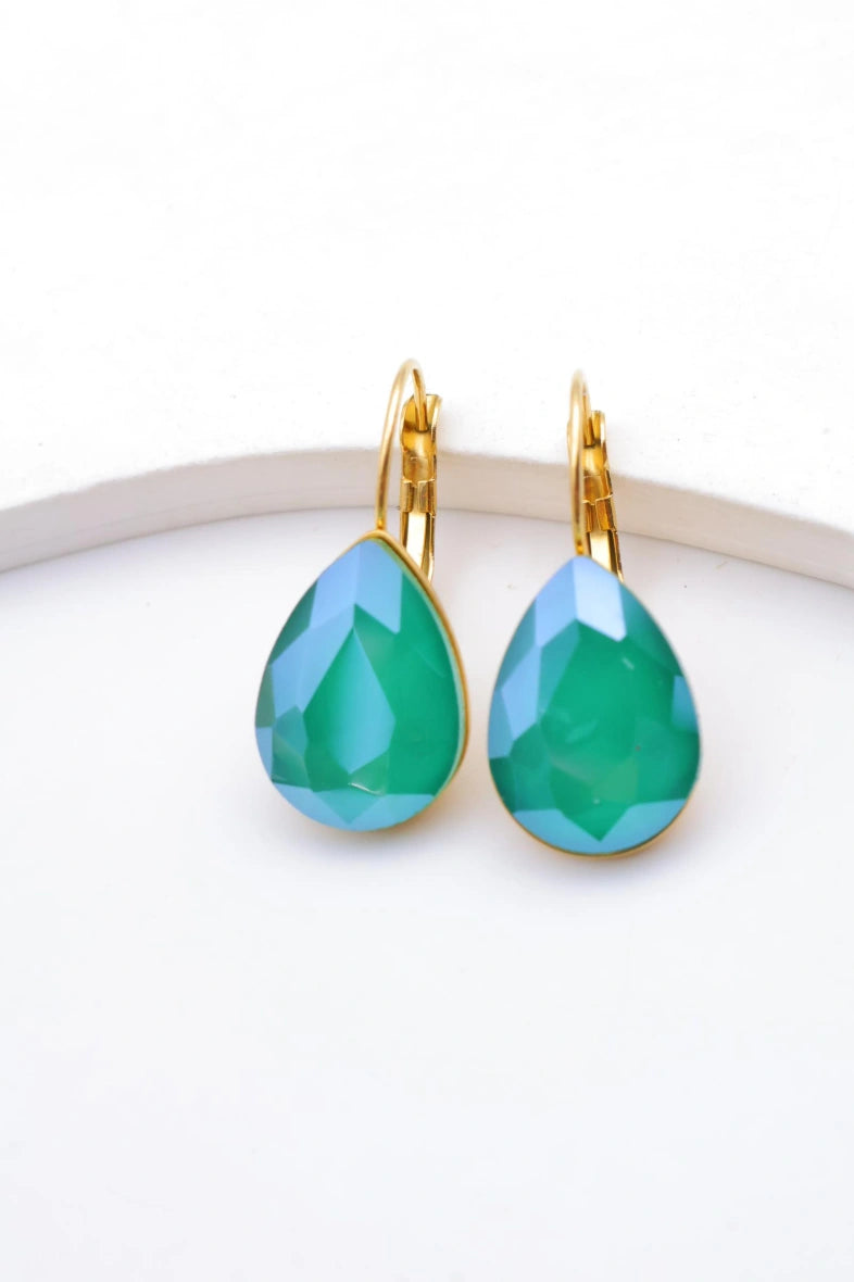 Boucles d'oreilles en acier inoxydable - VERT
