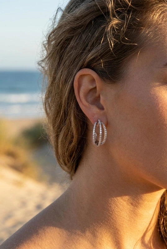 Boucles d’oreilles en acier inoxydable