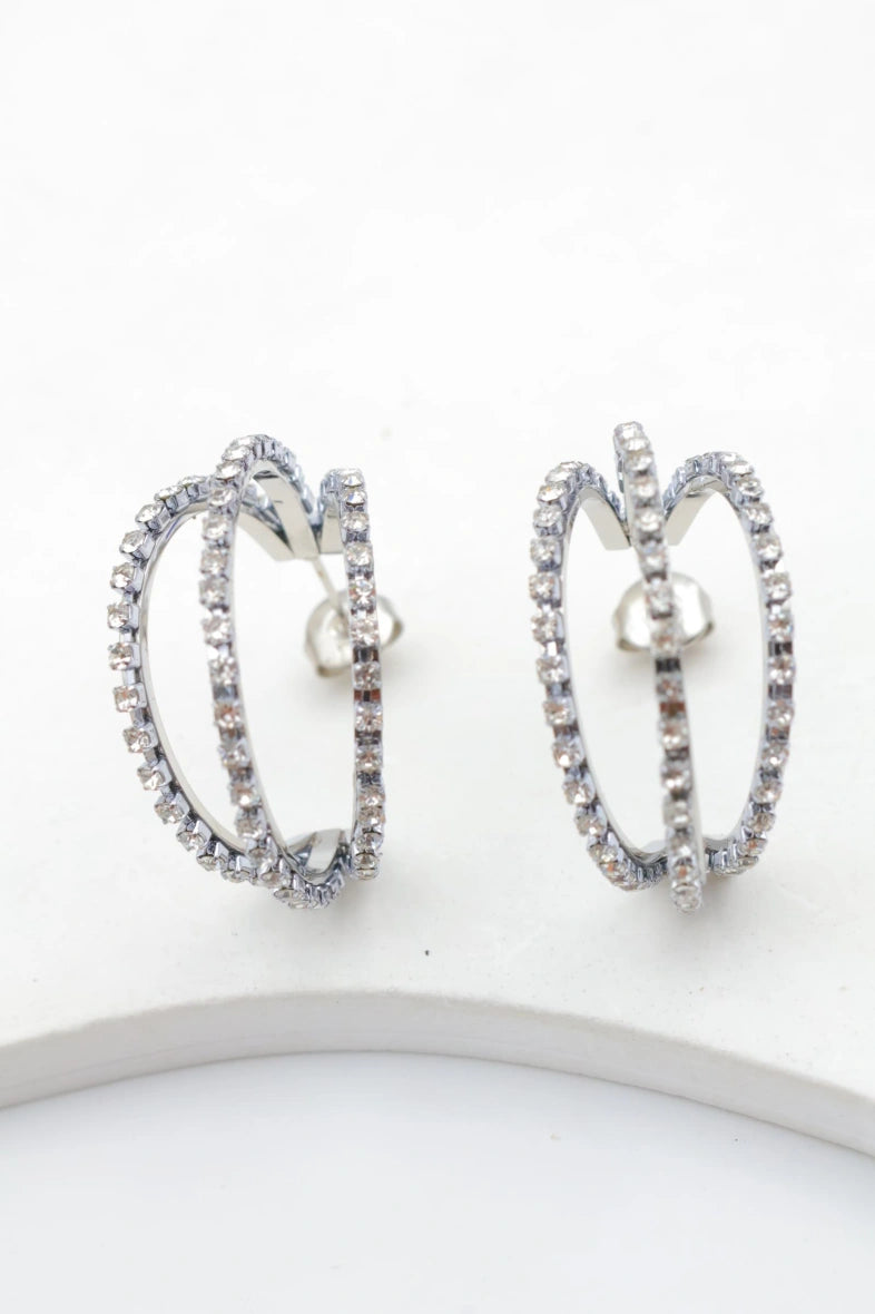 Boucles d'oreilles en acier inoxydable - ARGENT
