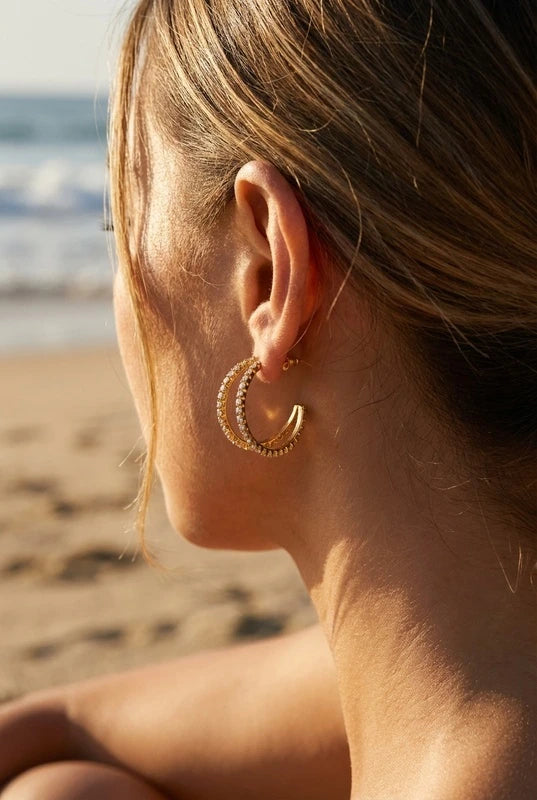 Boucles d’oreilles en acier inoxydable