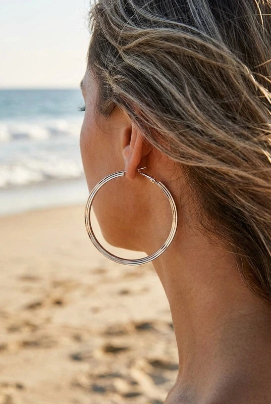 Boucles d’oreilles en acier inoxydable
