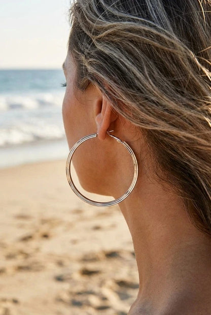 Boucles d’oreilles en acier inoxydable