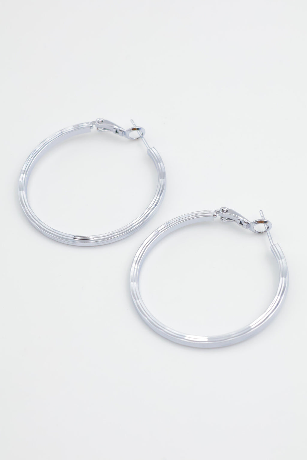 Boucles d'oreilles en acier inoxydable - ARGENT