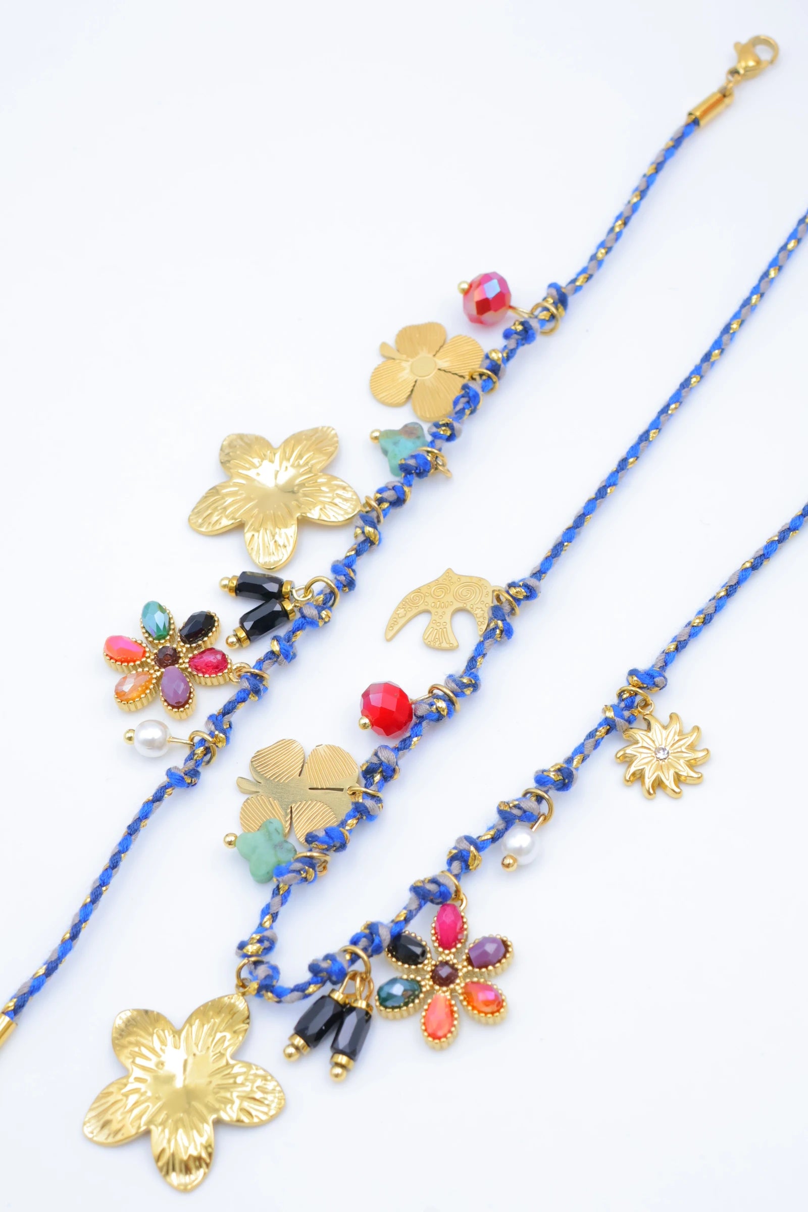 Parure de bijoux en acier inoxydable - BLEU
