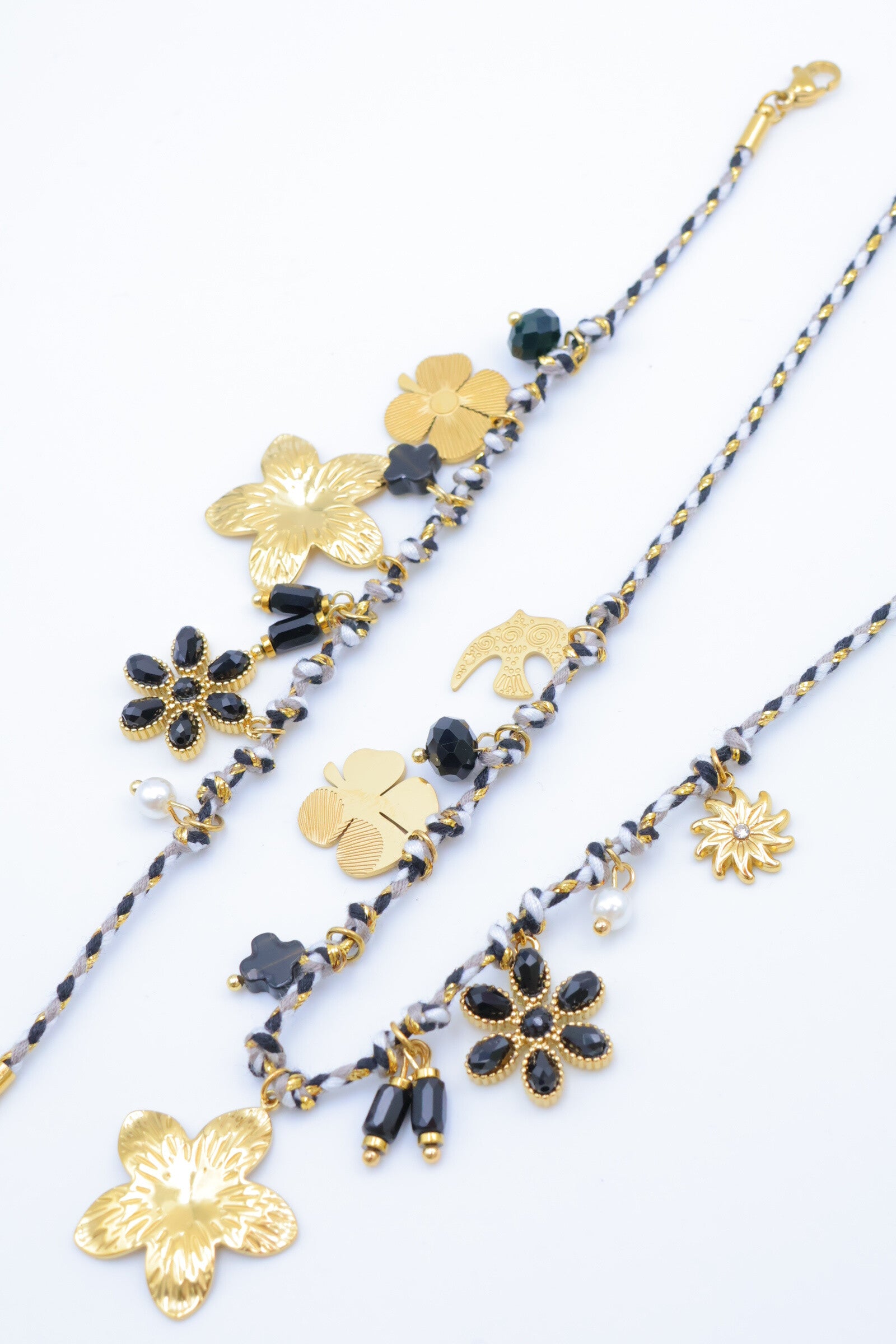 Parure de bijoux en acier inoxydable - NOIR