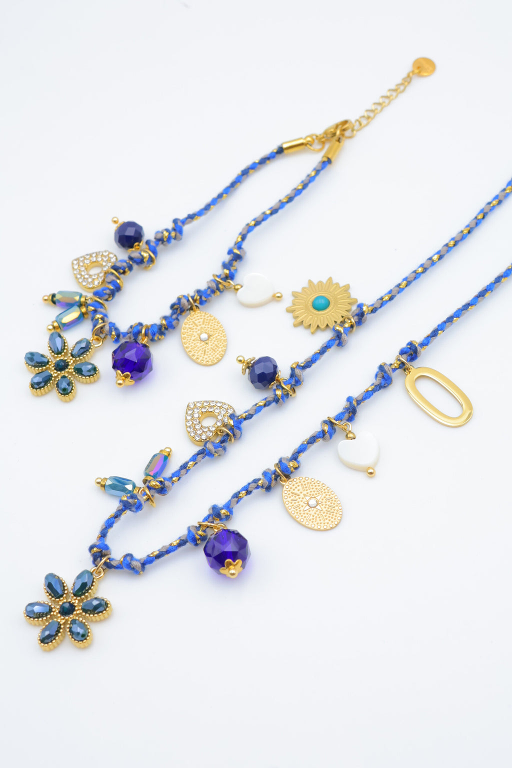 Parure de bijoux en acier inoxydable - BLEU