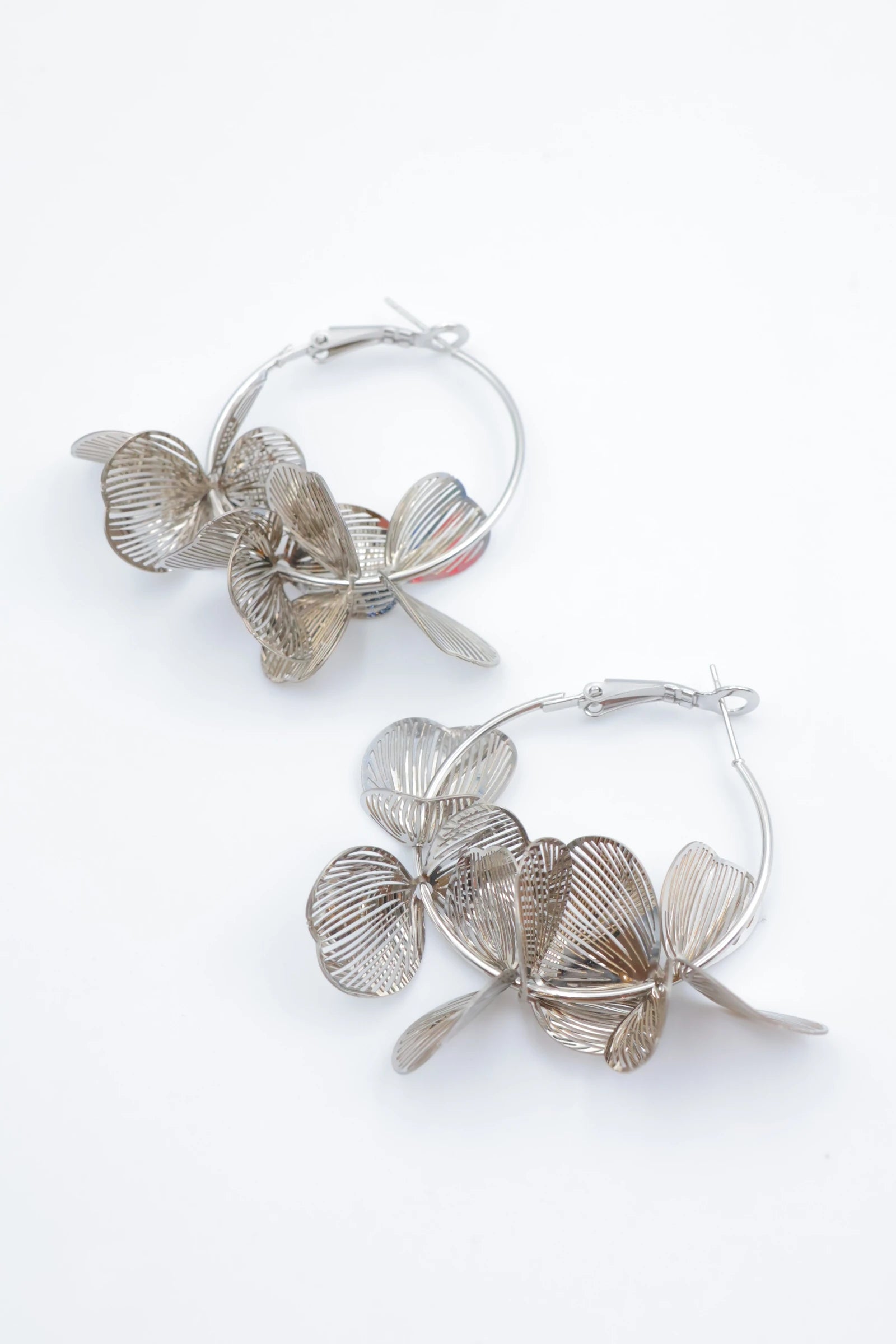 Boucles d'oreilles en acier inoxydable - ARGENT