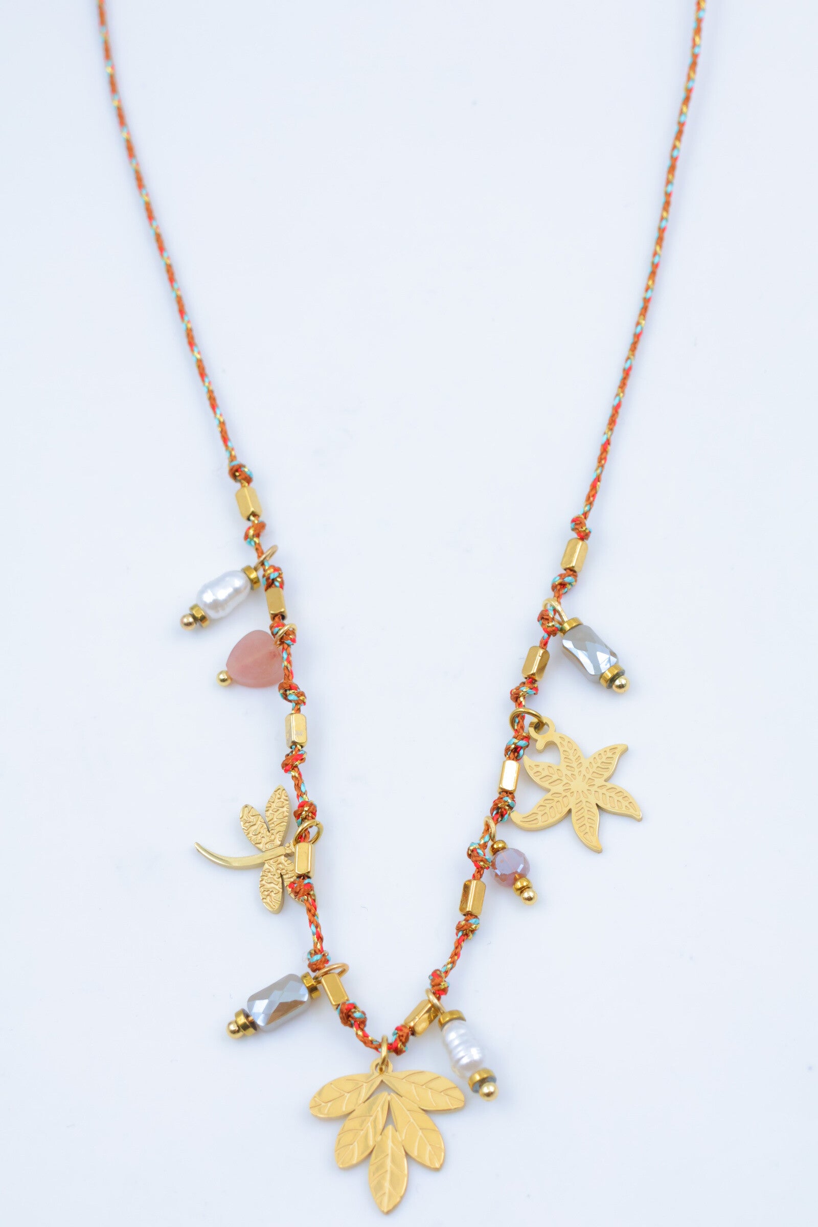 Collier en acier inoxydable - MARRON FONCÉ