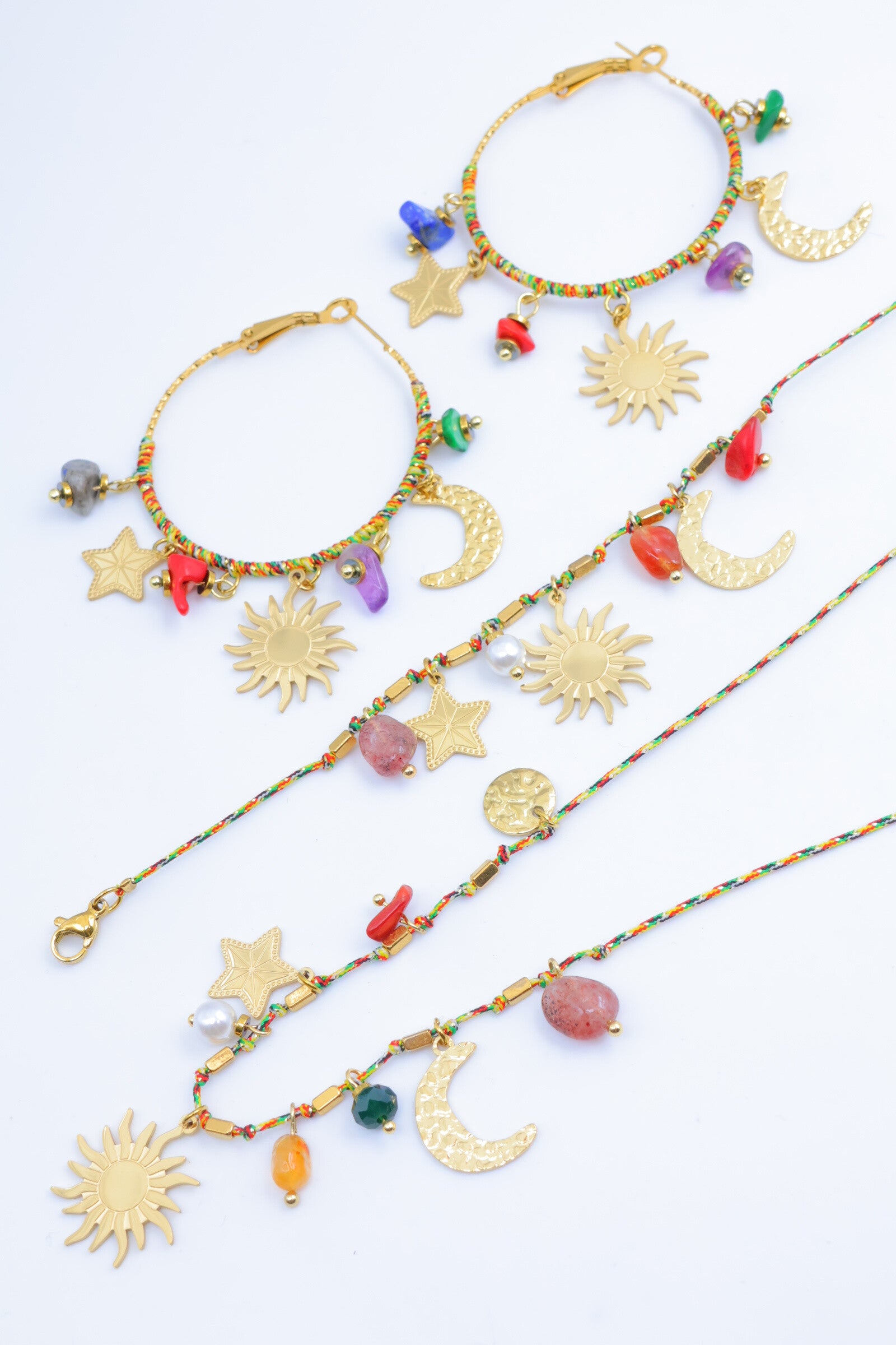Parure de bijoux en acier inoxydable - MULTICOLORE