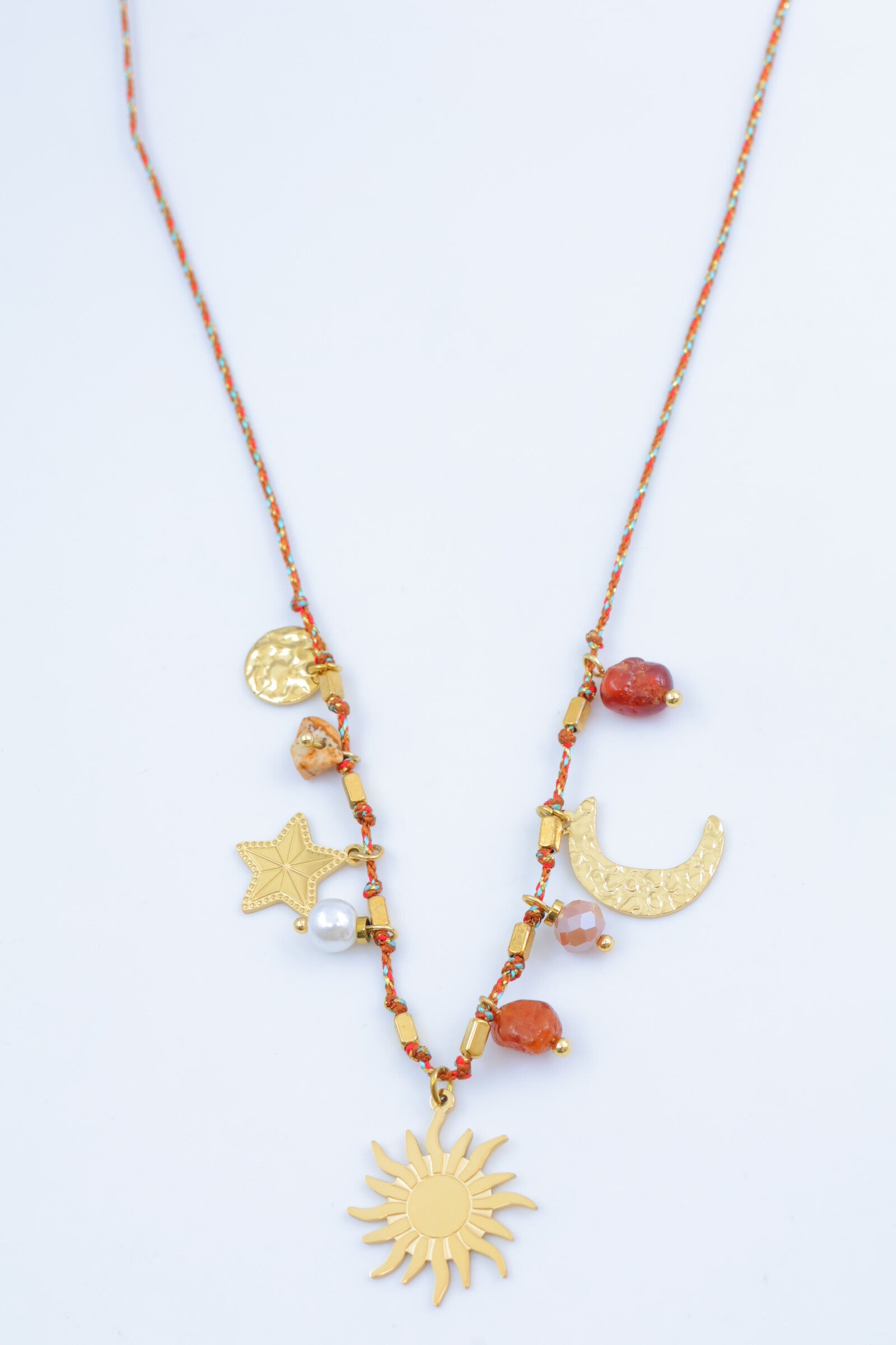 Collier en acier inoxydable - MARRON FONCÉ
