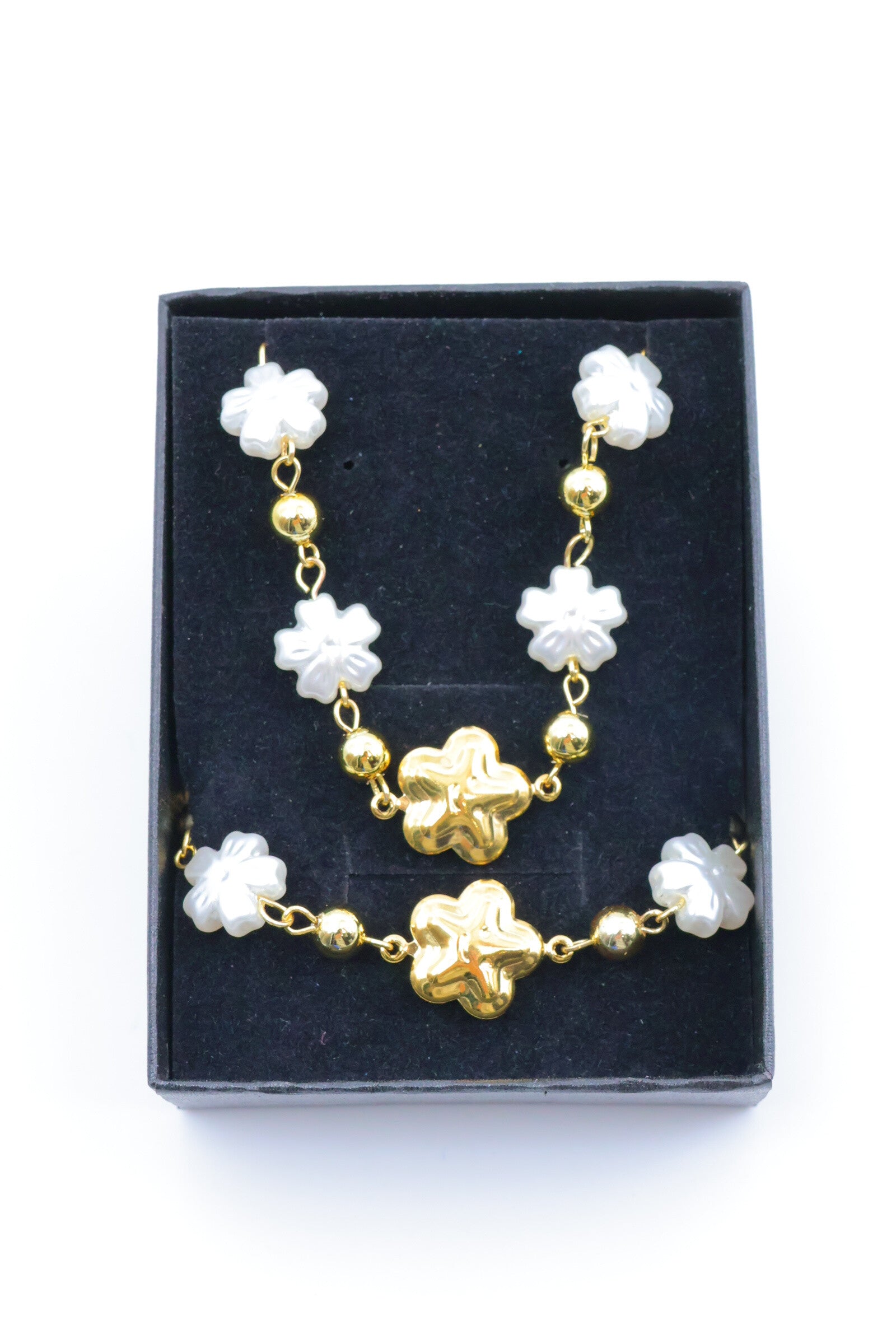 Parure de bijoux avec boîte en acier inoxydable - DORÉ