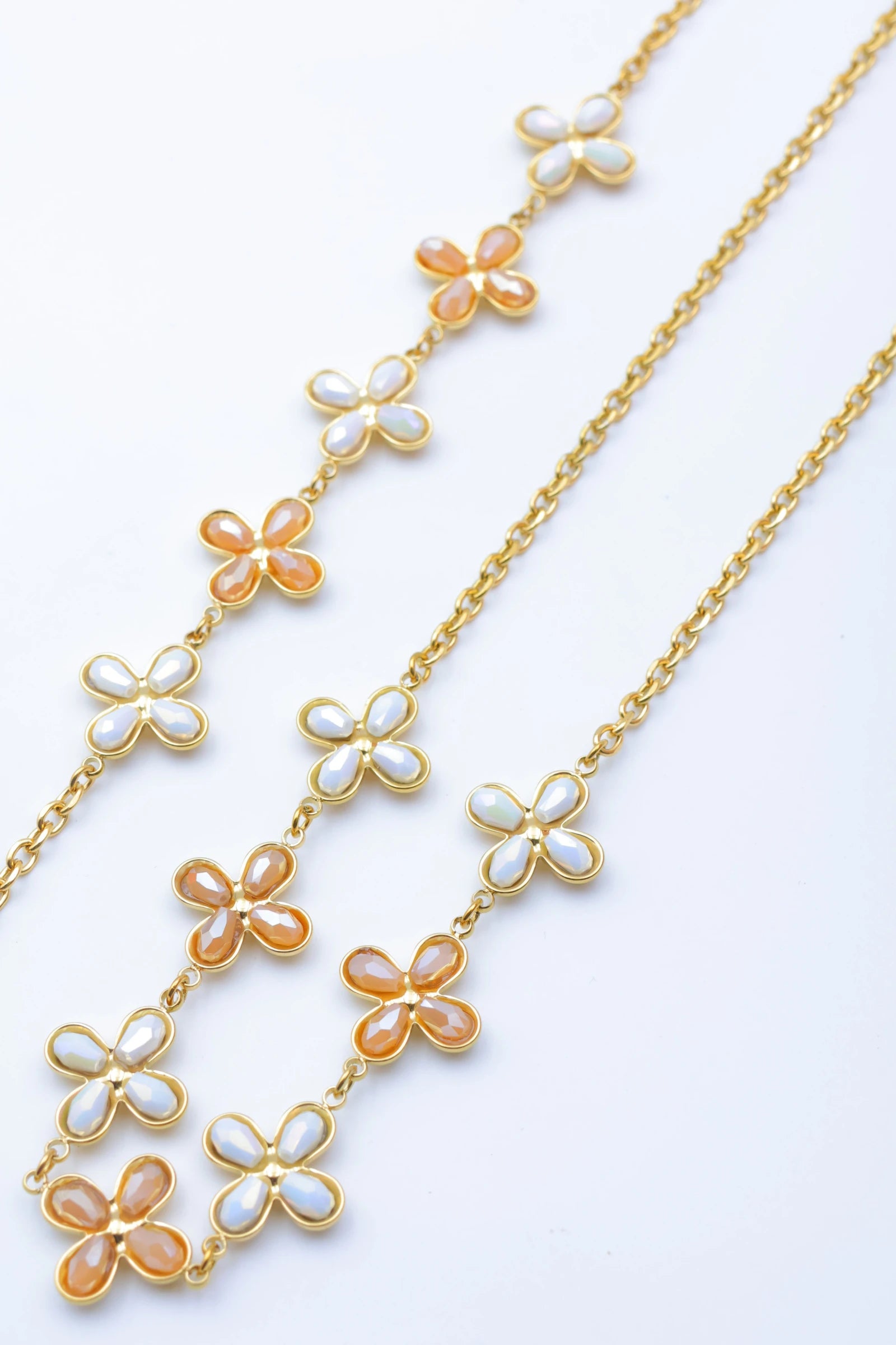 Parure de bijoux en acier inoxydable - BLANC
