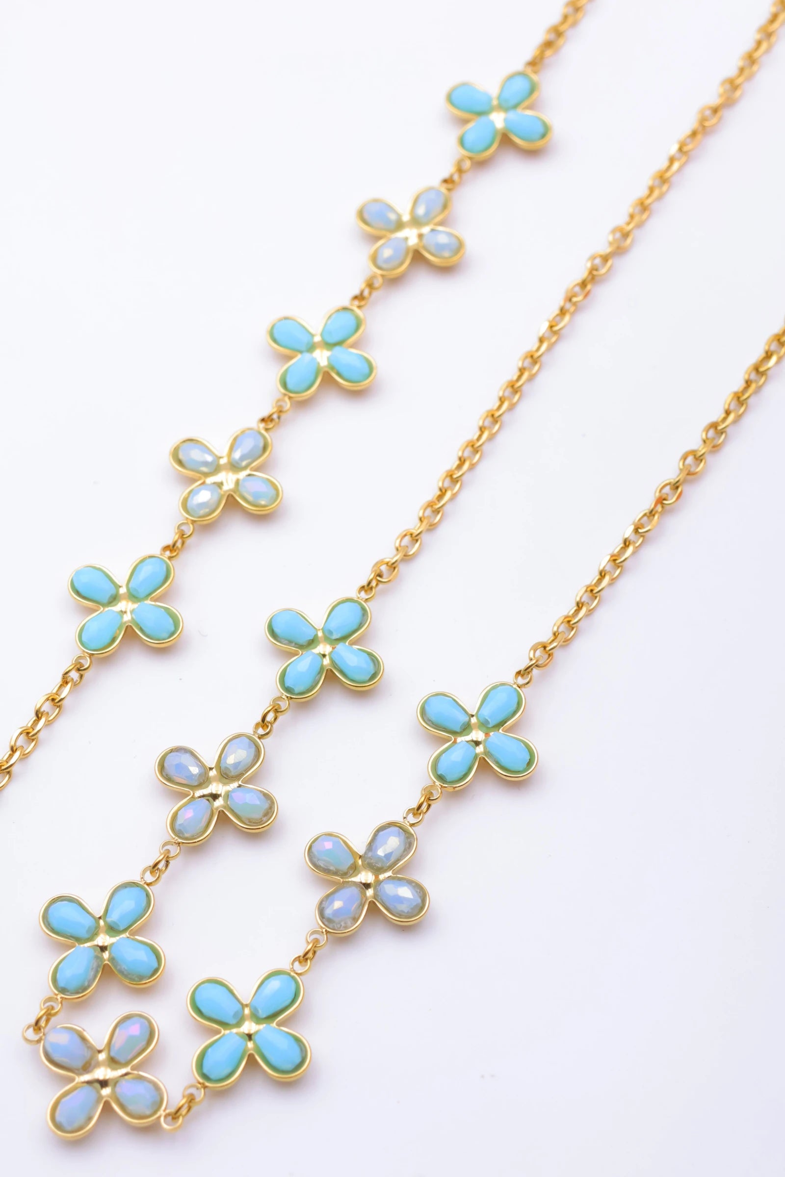 Parure de bijoux en acier inoxydable - BLEU