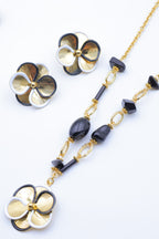 Parure de bijoux en acier inoxydable - NOIR