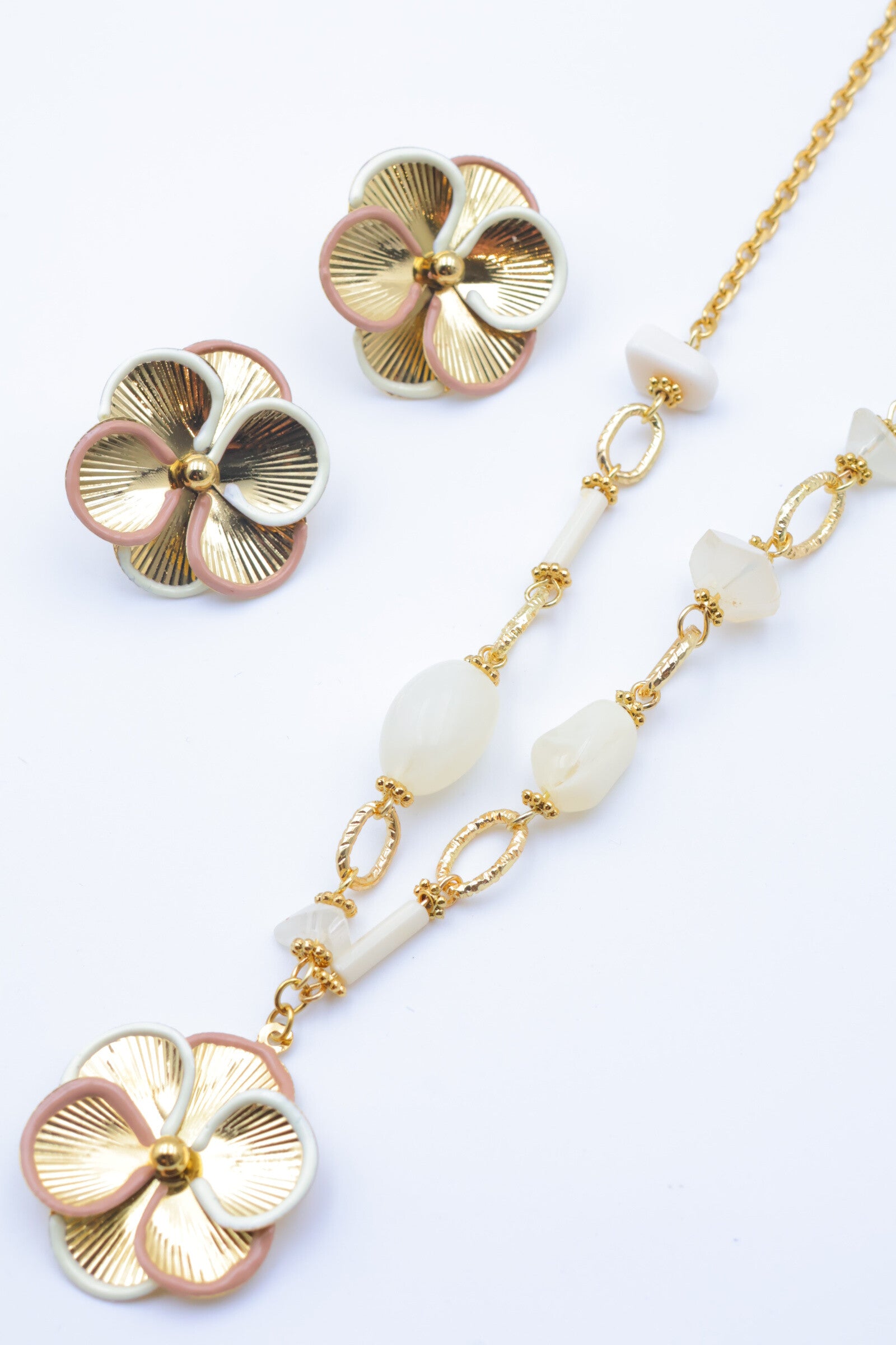 Parure de bijoux en acier inoxydable - ÉCRU