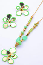 Parure de bijoux en acier inoxydable - VERT