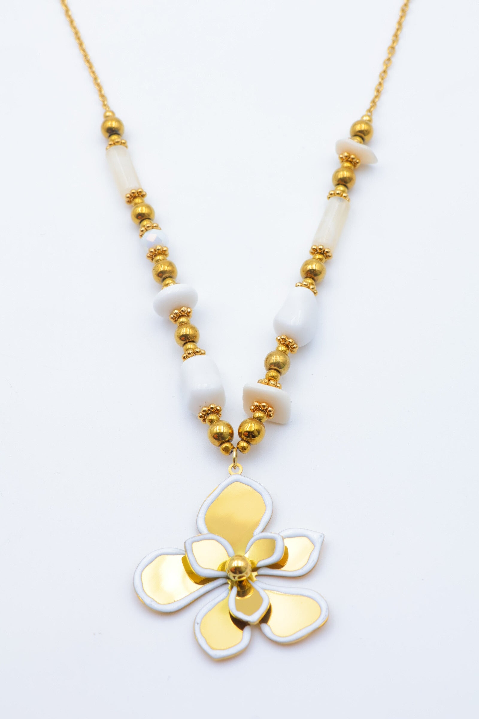 Collier en acier inoxydable - BLANC