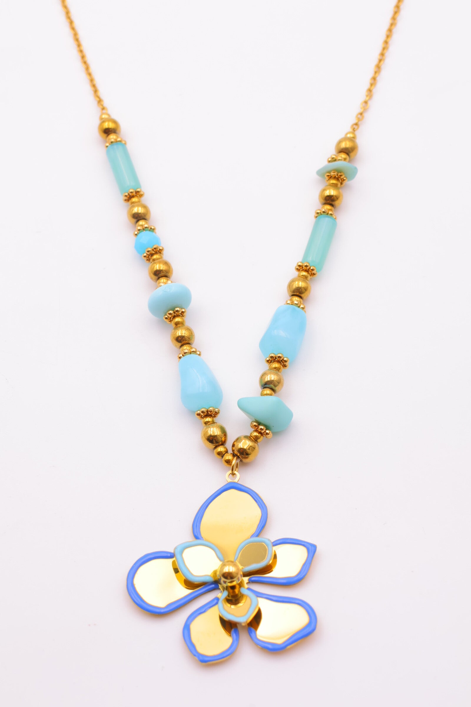 Collier en acier inoxydable - BLEU