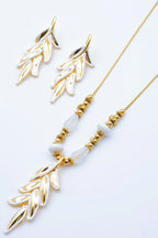 Parure de bijoux en acier inoxydable - BLANC