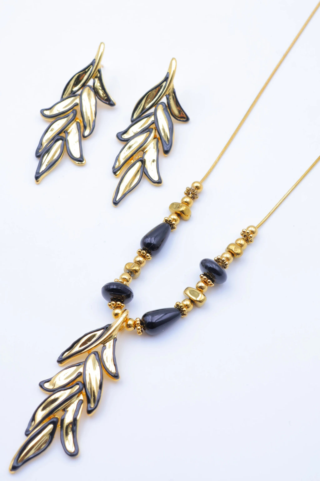 Parure de bijoux en acier inoxydable - NOIR
