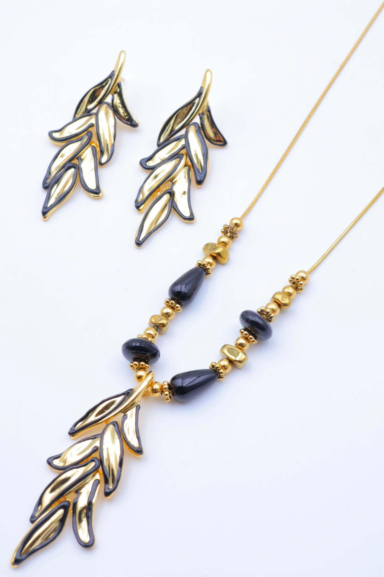 Parure de bijoux en acier inoxydable - NOIR