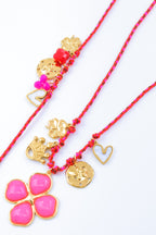 Parure de bijoux en acier inoxydable - FUCHSIA