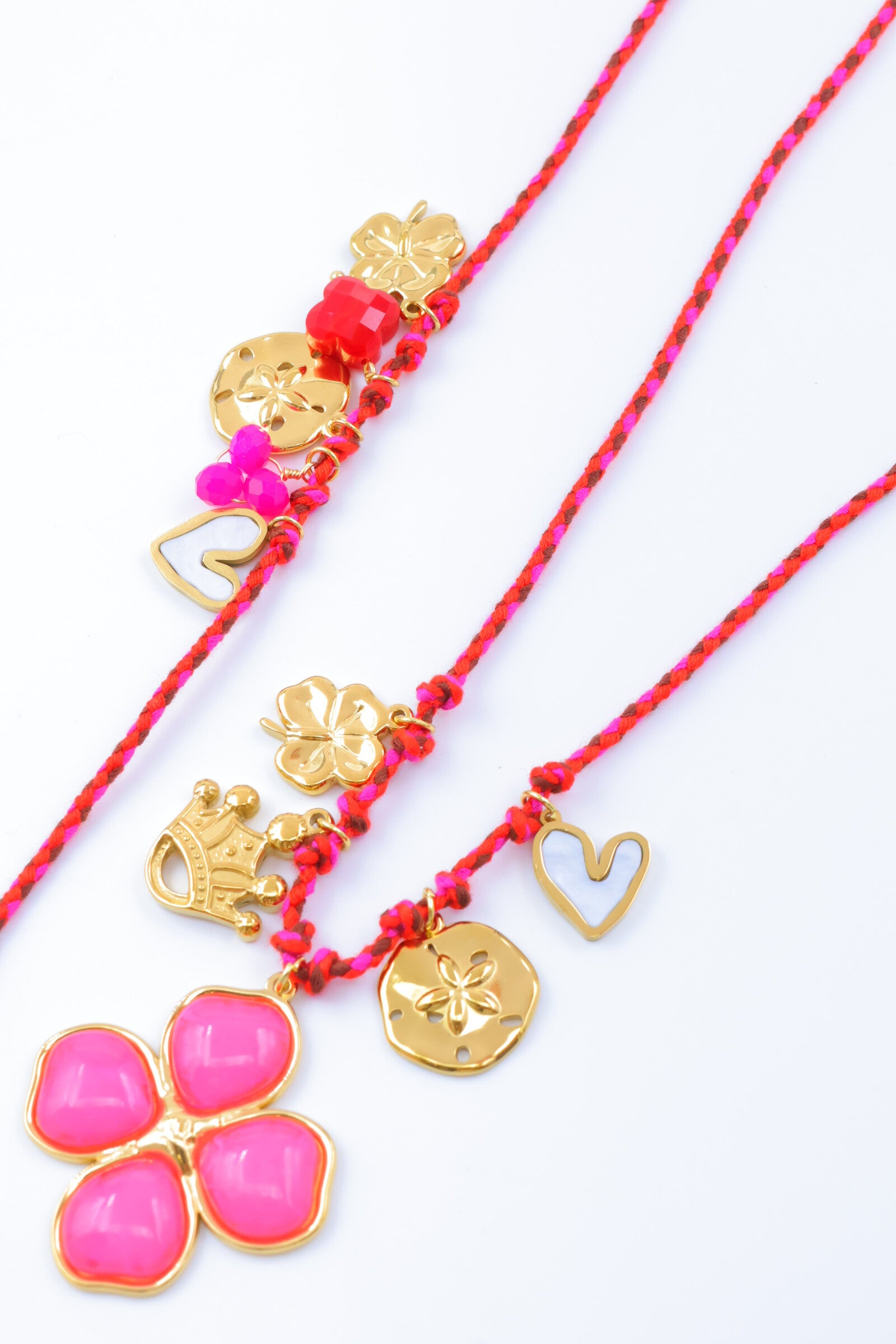 Parure de bijoux en acier inoxydable - FUCHSIA
