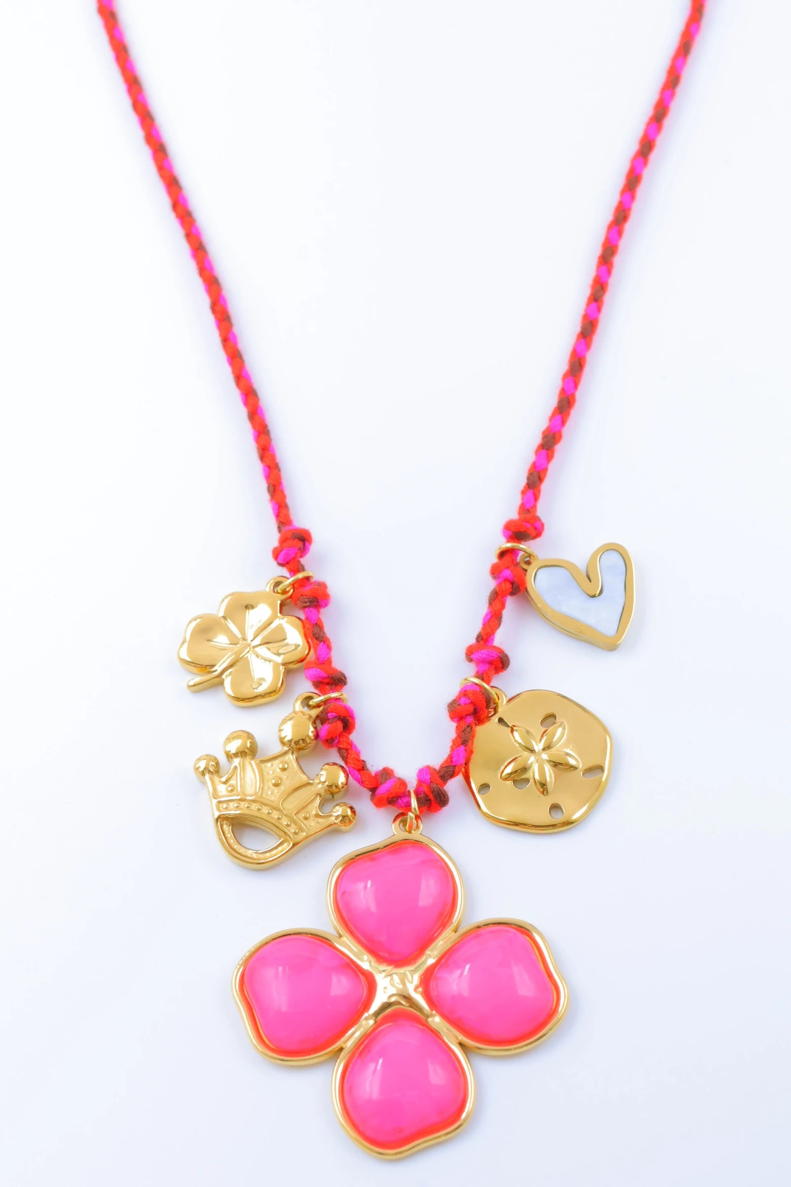 Collier en acier inoxydable - FUCHSIA