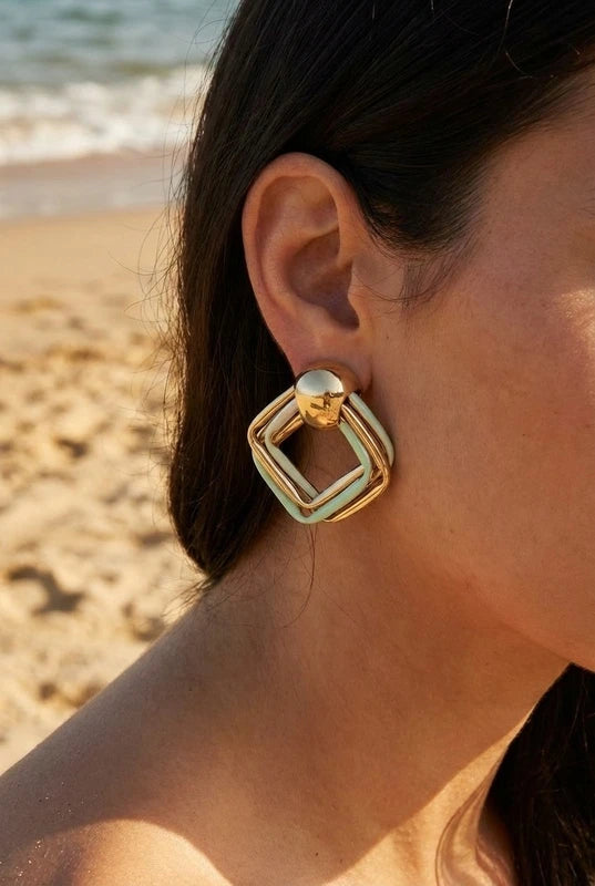 Boucles d’oreilles en acier inoxydable
