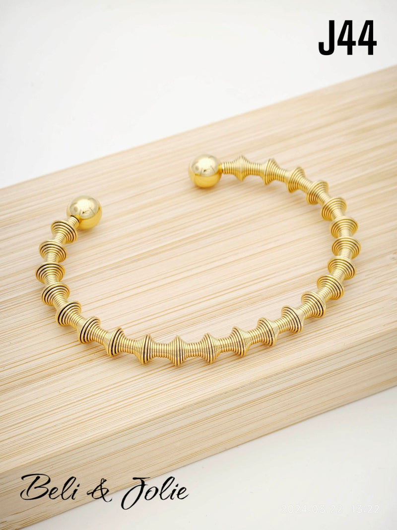 Bracelet jonc en acier inoxydable - DORÉ