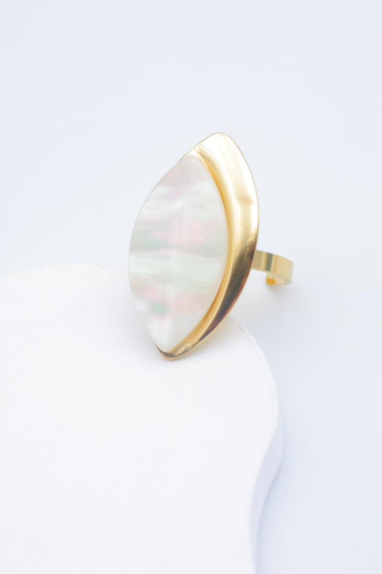 Bague en acier inoxydable ajustable - BLANC