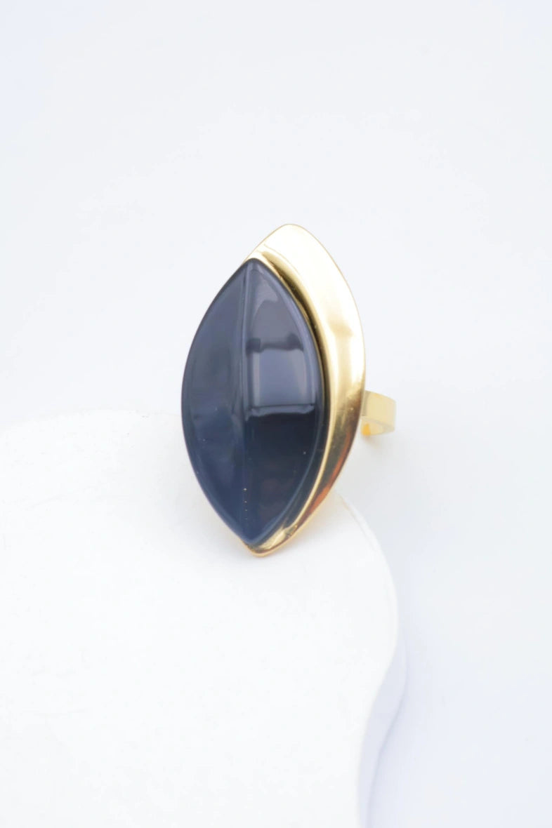 Bague en acier inoxydable ajustable - NOIR