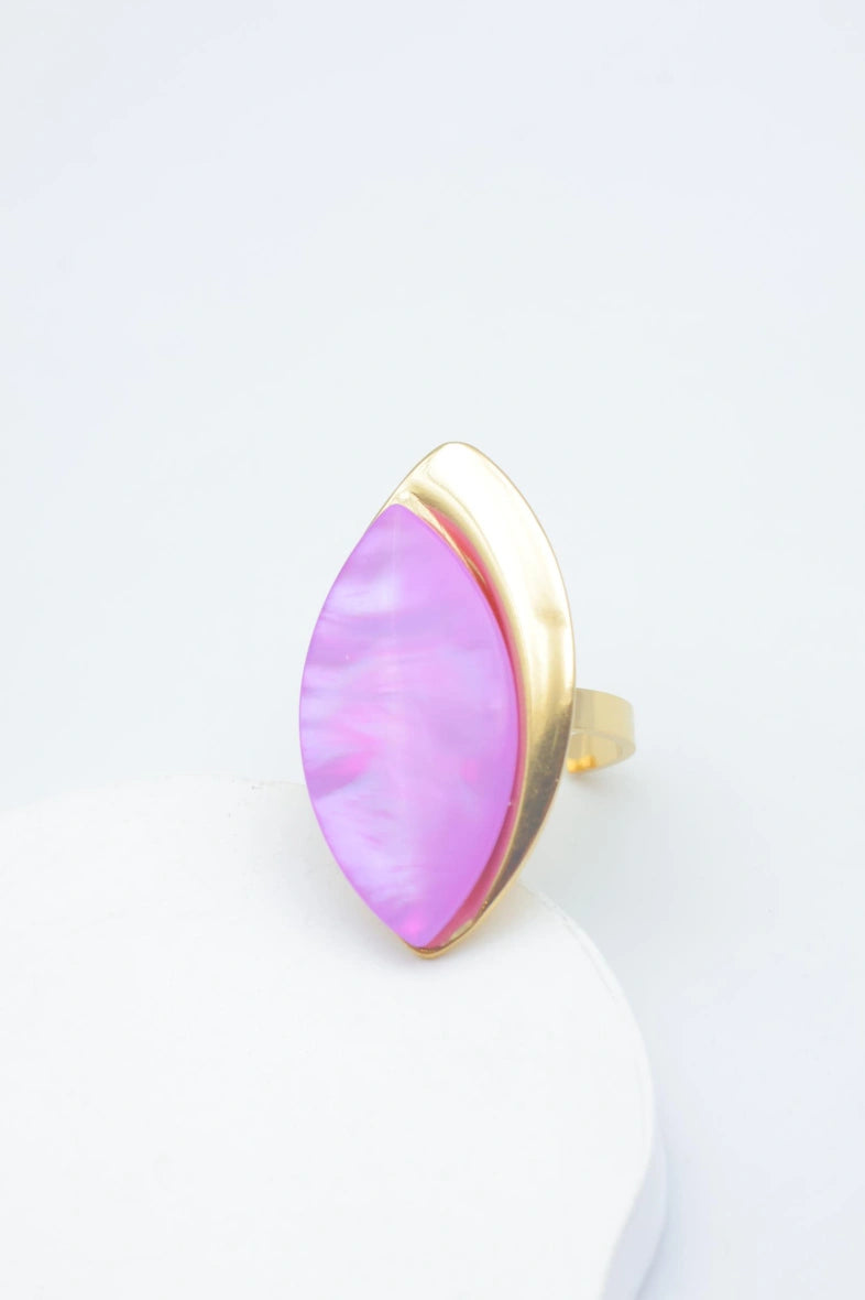 Bague en acier inoxydable ajustable - VIOLET