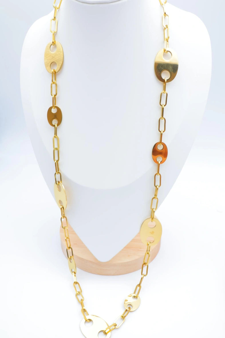 Collier sautoir en acier inoxydable - DORÉ