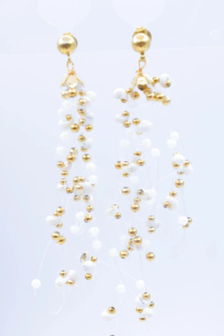 Boucles d'oreilles en acier inoxydable - BLANC