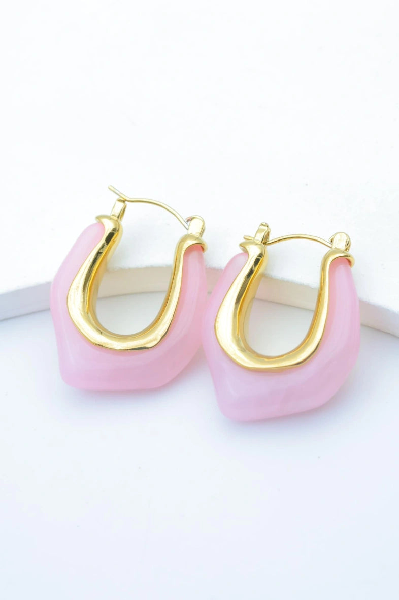 Boucles d'oreilles en acier inoxydable - ROSE