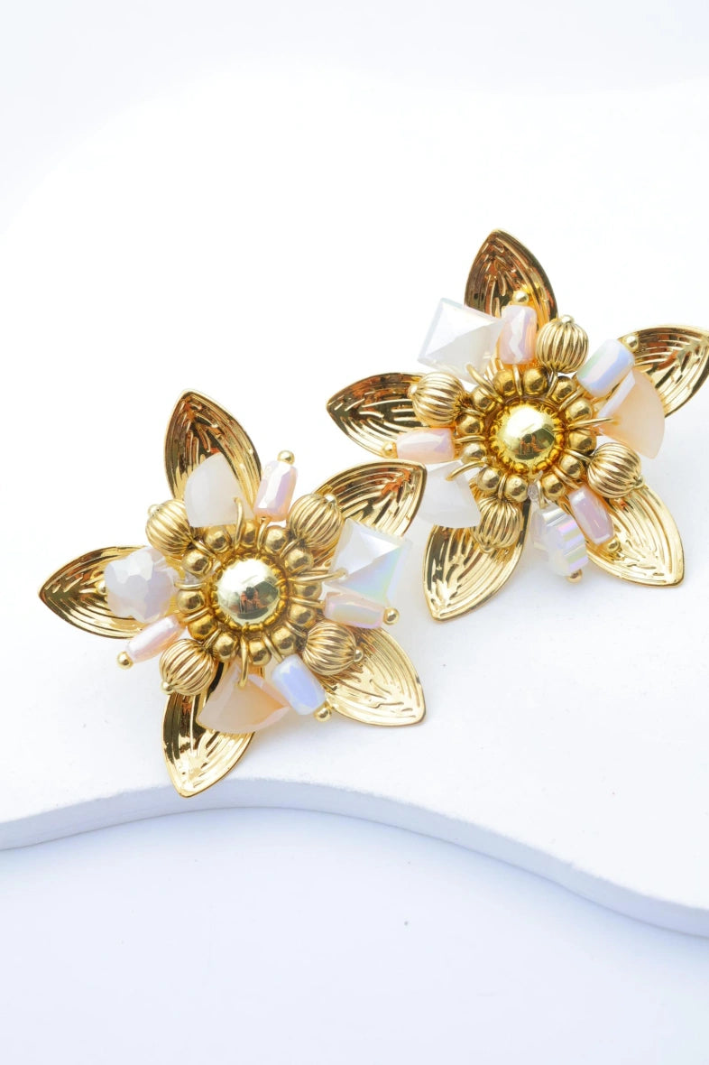 Boucles d'oreilles en acier inoxydable - BLANC