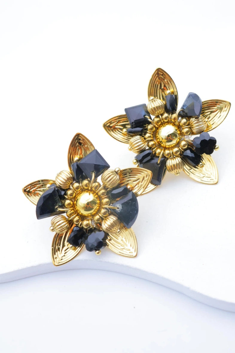Boucles d'oreilles en acier inoxydable - NOIR
